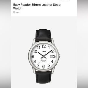Timex Easy Reader 35mm Leather Strap Watch